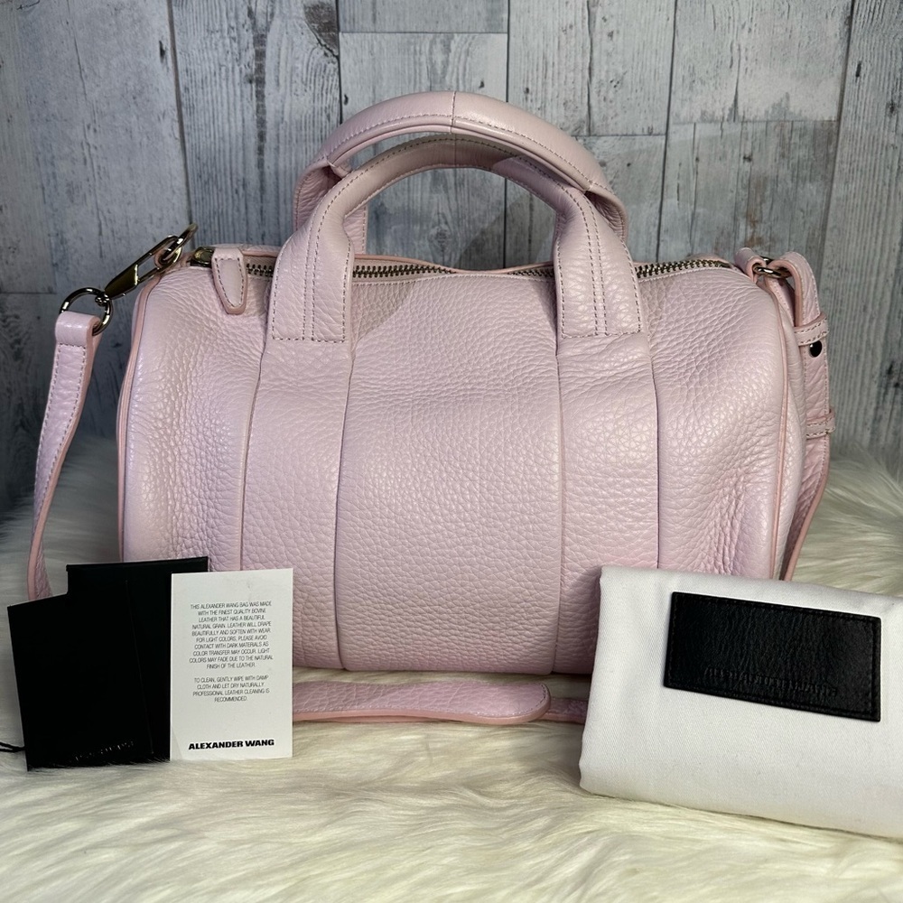 ALEXANDER WANG rocco leather bag in bubble gum